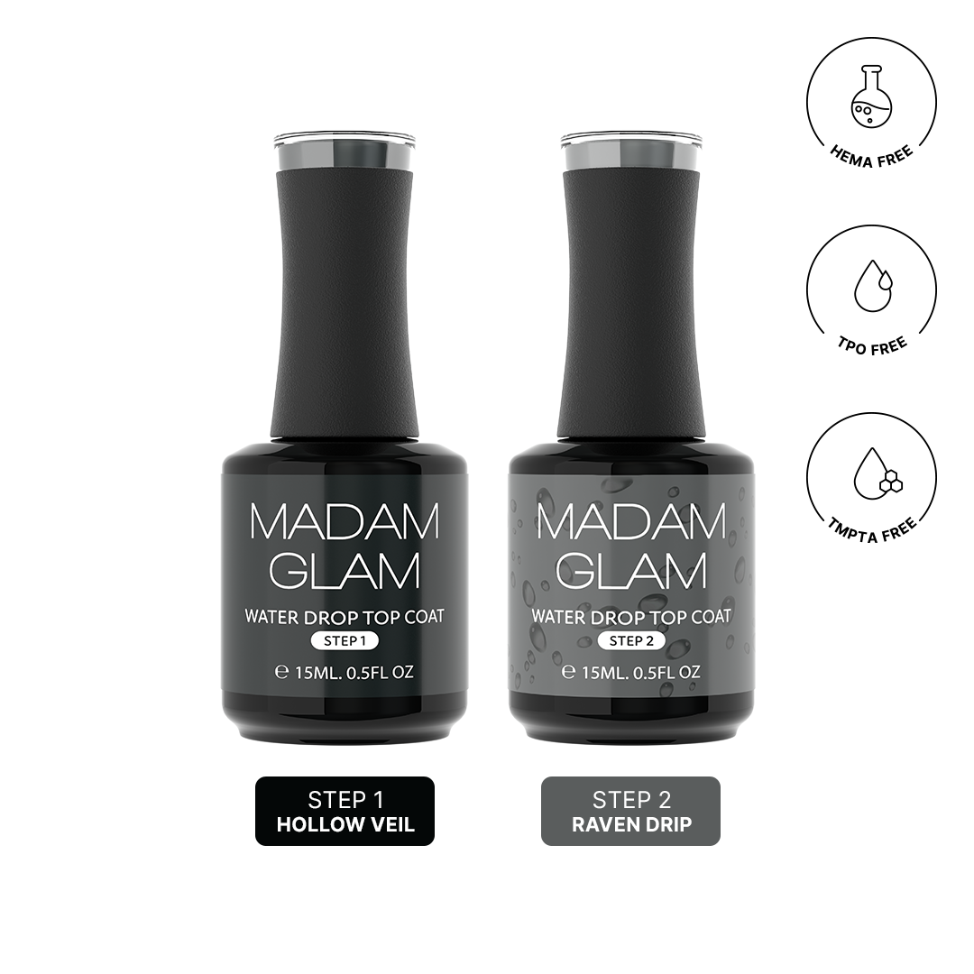 3D Water Drop Black Set