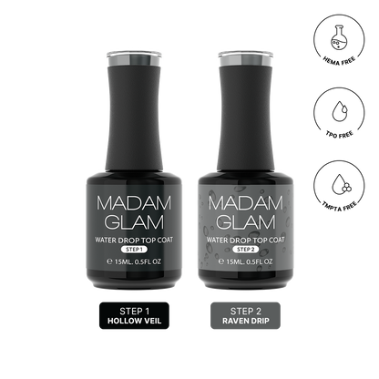 3D Water Drop Black Set