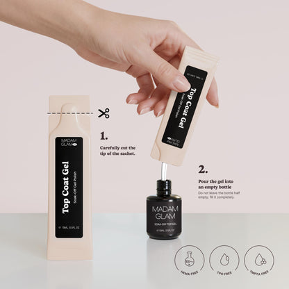 Top Coat Gel - Refill Sachet Bundle