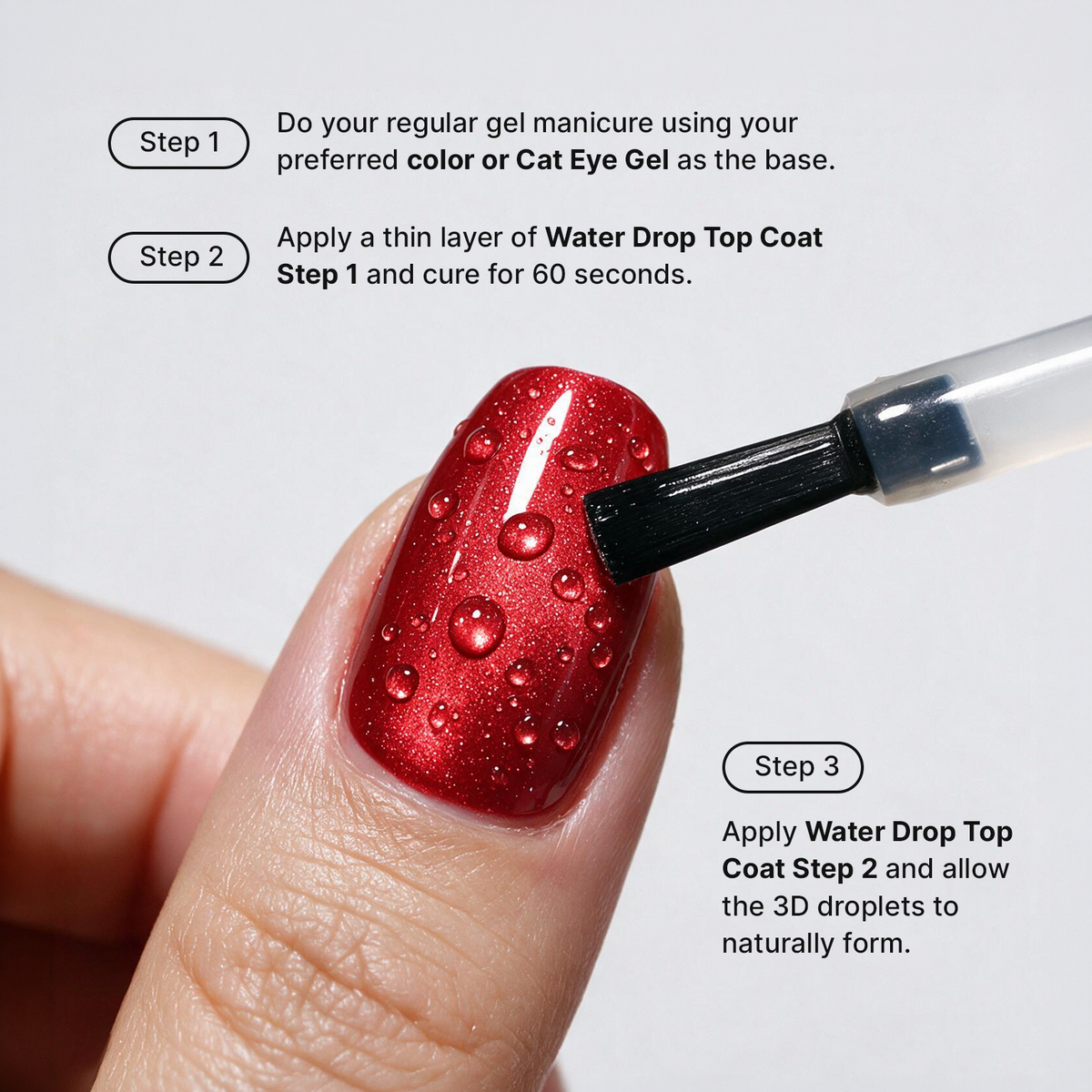 3D Water Drop Black Set