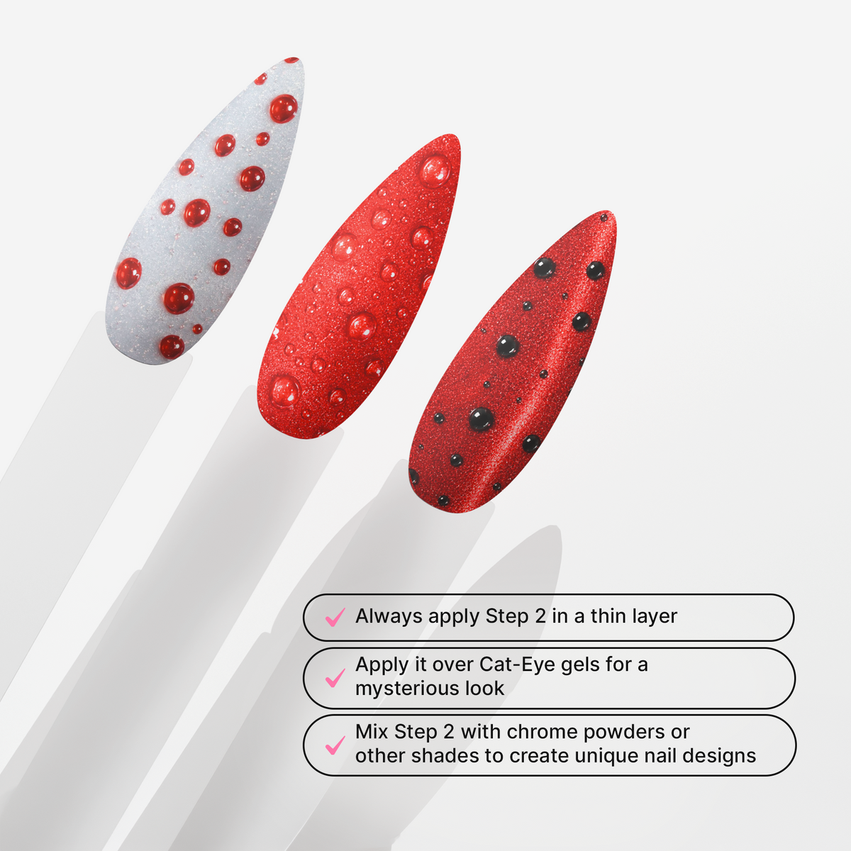 3D Water Drop Red Set