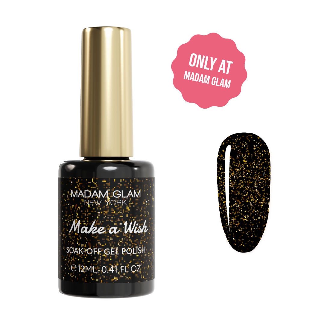 Madam_Glam_Made_in_Korea_Soak_Off_Gel_Polish_Gold_Black_Glitter_Make_A_Wish